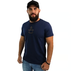 Camiseta Masculina Sacudido's Aparecida Azul Marinho CMP81 - comprar online