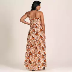 Vestido Buphallos Longo Estampado Off Floral BPL1201 - comprar online