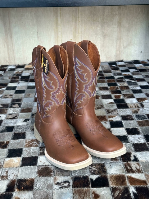 Bota Masculina Country Helazza Western Boots Tabaco 20725M - comprar online