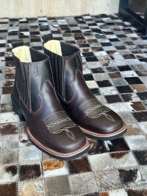 Bota Masculina Country Helazza Western Boots Cano Curto Preta 2500 - comprar online