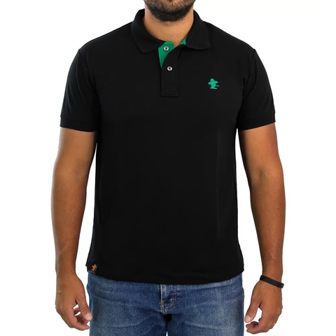 Camiseta Polo Sacudido´s - Preto e Verde 8056P - comprar online