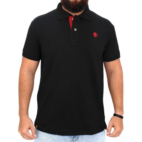 Camiseta Polo Sacudido´s - Preto e Vermelho 8053P - comprar online