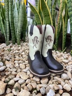 Bota Texana Infantil Marcial Café/Gelo 2704C - comprar online