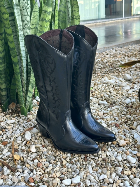 Bota Country Helazza Western Boots Preta 92025P - comprar online