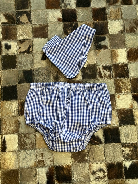 Tapa Fralda Baby Ranch Xadrez Azul 3004TF - comprar online