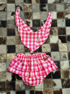 Tapa Fralda Baby Ranch Xadrez Rosa/Branco 3022TF na internet