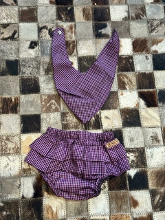 Tapa Fralda Baby Ranch Xadrez Roxo/Preto 3005TF na internet