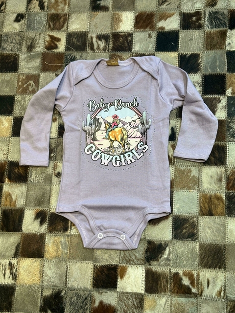 Body Baby Ranch Manga Longa Cowgirl Lilás B1410 - comprar online