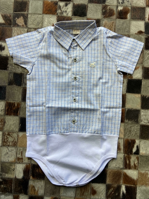 Body Baby Ranch MC Xadrez Amarelo/Azul/Branco B117 - comprar online