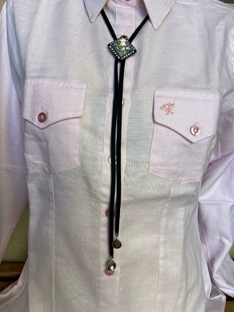 Gravatinha Paul Western Broche Losango Preto CG05 - comprar online