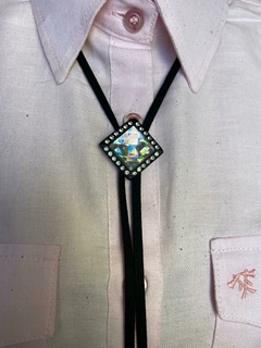 Gravatinha Paul Western Broche Losango Preto CG05 na internet