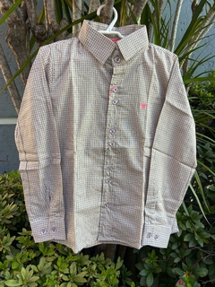 Camisa Infantil Laço Forte ML Xadrez Preto/Bege 2025.1 - comprar online