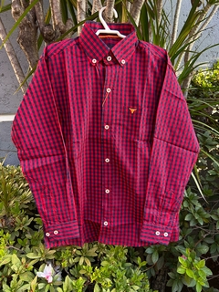 Camisa Infantil Laço Forte ML Xadrez Vermelho/Azul Marinho 171013.63 - comprar online