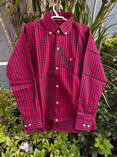 Camisa Infantil Laço Forte ML Xadrez Vermelho/Azul Marinho 171013.63 - comprar online