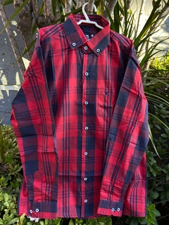 Camisa Infantil Laço Forte ML Xadrez Vermelho/Marinho 171013.79 - comprar online