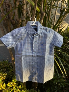 Camisa Infantil Laço Forte MC Xadrez Azul Claro/Escuro 171013.46 - comprar online