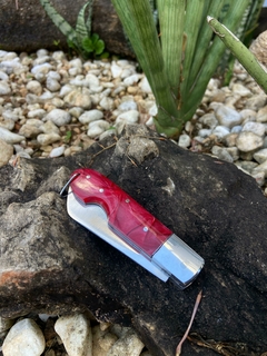 Canivete Cabo Acrilico Terra Boa Inox G Vermelho C037 - comprar online