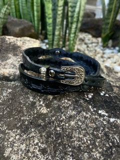 Bandinha Para Chapéu Couro Broche Preta BC261 - comprar online