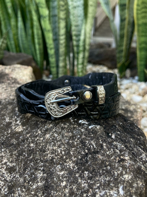 Bandinha Para Chapéu Couro Long Horn Preta BC262 - comprar online
