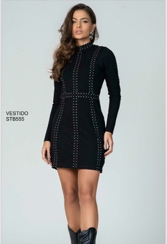 Vestido Stabulos Curto Preto ML STB555 - comprar online