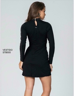 Vestido Stabulos Curto Preto ML STB555 na internet