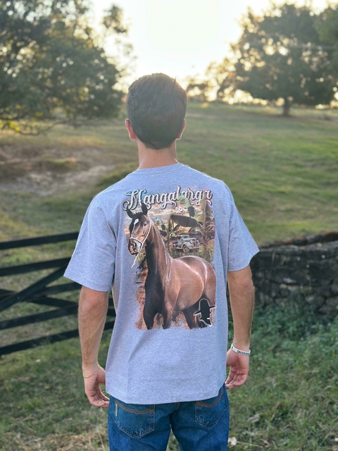 Camiseta Masculina Cowboy Bruto Mangalarga Marchador Cinza CB562 - comprar online