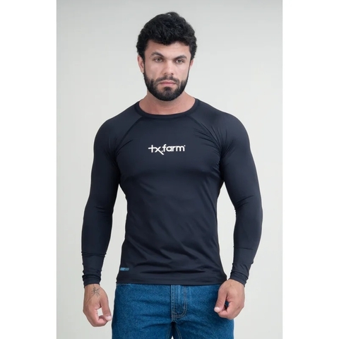 Camisa Solar Masculina Texas Farm Preta UVM001.1 - comprar online