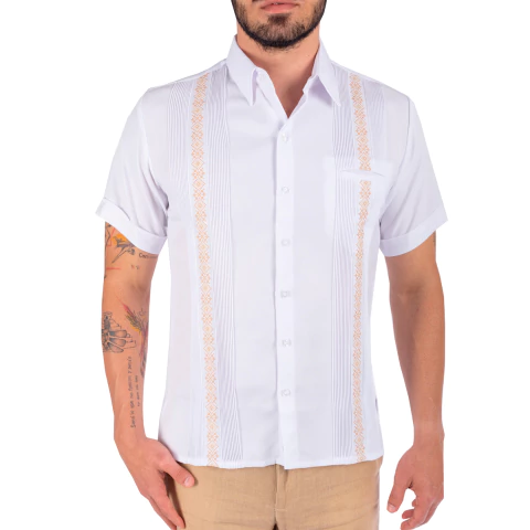 Guayabera mod. Calotmul tacto seda - comprar en línea
