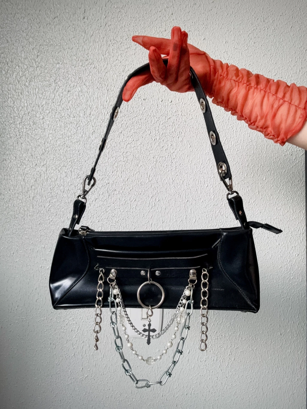 Bolsa baguete correntes