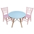 Conjunto Infantil Mesa 60cm Branca com 2 Cadeiras Tiffany Rosa - comprar online