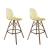 Conjunto 2 Banquetas Eames Policarbonato Ambar