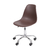 Cadeira Eames Pp Marrom Office Cromada