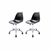 Conjunto 2 Cadeiras Eames Preto Office Cromada