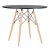 Mesa De Jantar 90cm Eames Tampo Redondo Preto na internet