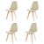 Conjunto 4 Cadeiras Eames Wood Fendi
