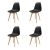 Conjunto 4 Cadeiras Eames Wood Preto