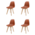 Conjunto 4 Cadeiras Eames Wood Terracota
