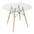 Conjunto Mesa de Vidro 90cm com 4 Cadeiras Eames Preta na internet