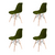 Conjunto 4 Cadeiras Eames Pp Musgo