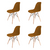 Conjunto 4 Cadeiras Eames Pp Terracota