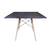 Mesa Eames Tampo Quadrado Mdf Preto 90x90cm