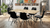 Conjunto Mesa Wing 1.50cm e 6 Cadeiras Saarinen Preta Tower Preto - comprar online