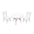 Conjunto Infantil Mesa 60cm Branca com 2 Cadeiras Tiffany Branca