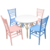 Conjunto Infantil Mesa 60cm Branca com 2 Cadeiras Tiffany Azul e 2 Cadeiras Tiffany Rosa