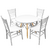 Conjunto Infantil Mesa 60cm Branca com 4 Cadeiras Tiffany Branca
