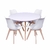 Conjunto Mesa Eames Branca 110cm E 4 Cadeiras Saarinen Pp Branca
