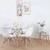 Conjunto Mesa de Vidro 90cm com 4 Cadeiras Eames Preta - comprar online