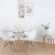 Conjunto Mesa de Vidro 90cm com 4 Cadeiras Eames Branca - comprar online
