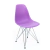 Conjunto 3 Cadeiras Eames Pp Lilas Eiffel Cromada - comprar online