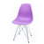 Conjunto 4 Cadeiras Eames Pp Lilas Eiffel Cromada - La Mobilia
